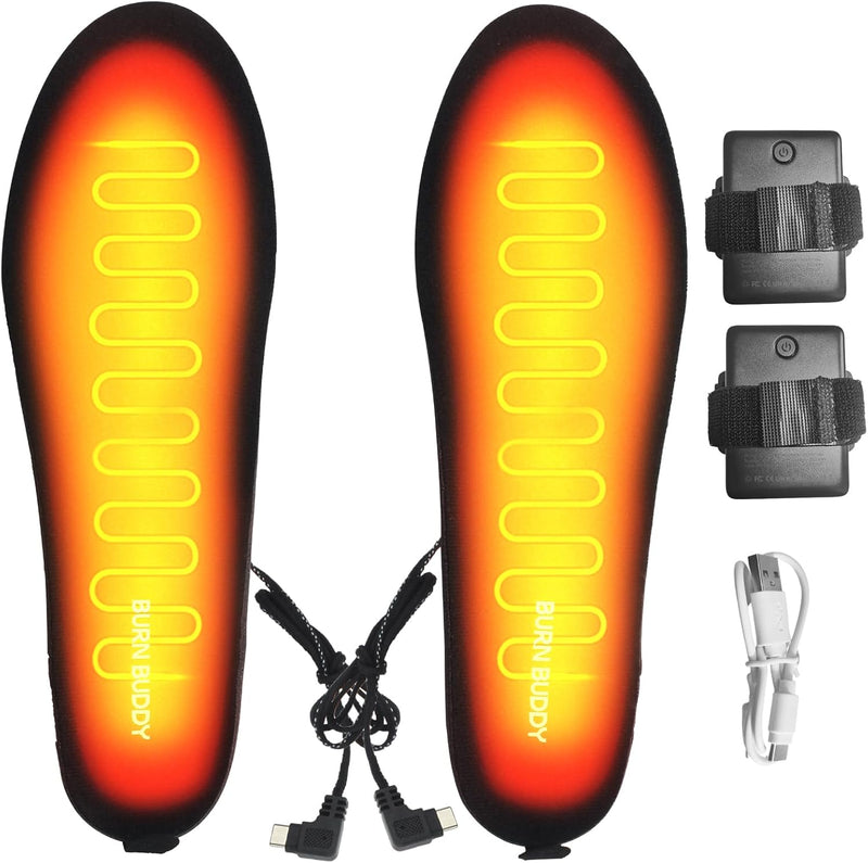 Beheizbare Einlegesohlen, Wärmesohlen 4 Heizstufen, Beheizbare Schuheinlagen Damen Herren, Wärmende