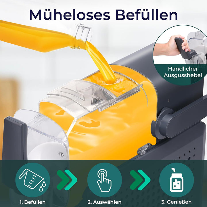 KLAMER Slush Maschine, mit 5 smarten Programmen: Slushie, Cocktail, Milchshake, Frappé, Wein, Automa