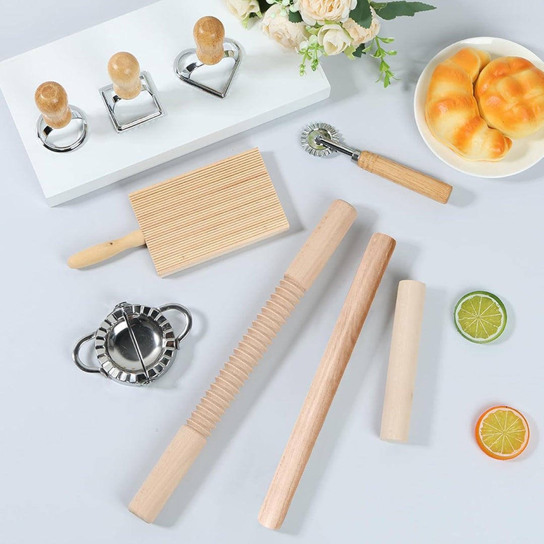 9 Stück NudelherstellungsSet,Effizientes Nudelherstellungs Set mit Ravioli Stempel Ausstechern,Nudel