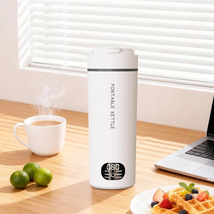 Elektrischer Reisewasserkocher Klein, 500ML Mini Wasserkocher, Kleiner Tragbarer Wasserkocher mit 6