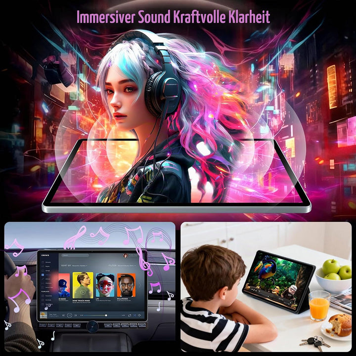 3K 13 Zoll Android 15 Tablet, 36GB RAM, 512GB ROM (erweiterbar auf 2TB), 4G LTE丨5G WLAN, 2940 x 1840