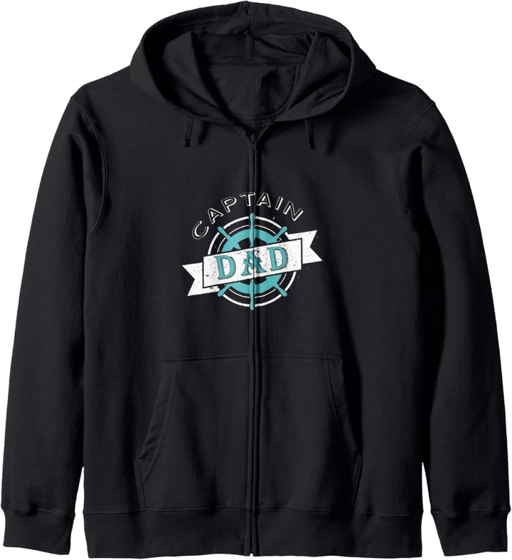 Captain Dad Lustiges Vatertag Geschenk Fun Kapuzenjacke
