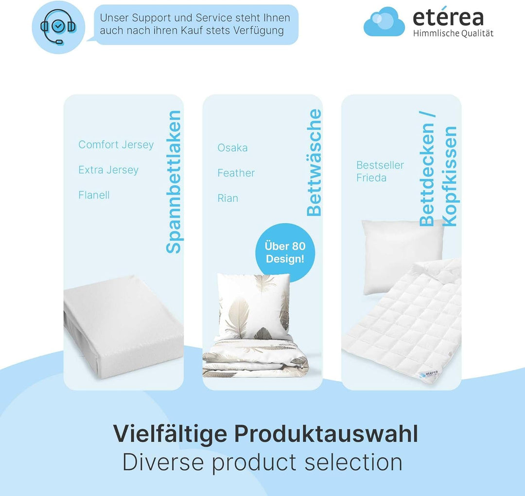 etérea Microfaser Bettwäsche Paisley Life 200x200 3er Set - Bügelfrei mit Reissverschluss - nach Oek