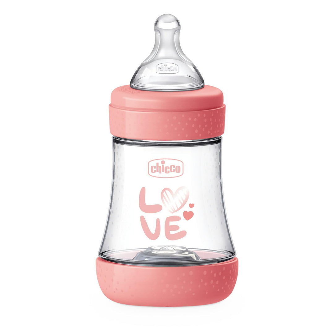 Chicco PERFECT 5 Anti-Antikolik-Flasche 150 ml, Slow-Flow-Flasche 0 Monate + mit weichem Silikonsaug