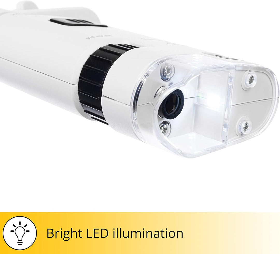 Levenhuk Zeno Cash ZC16 100-150-fach LED-Lernmikroskop mit Clip für Kinder, Schüler und Professionel