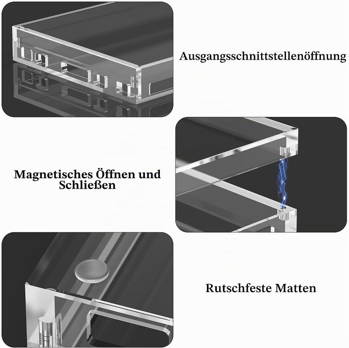 Geekria Audio Samplers Clear Acrylic Case Protector, Magnetic Closing Dust Cover, Compatible with Te
