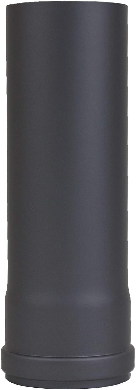 LANZZAS Pelletrohr 250 mm Verlängerung - im Durchmesser 80 mm - Farbe: schwarz-metallic - inklusive