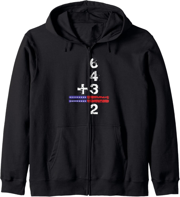 6 4 3 Double Play Baseball Softball Turning Two Out Gift Kapuzenjacke