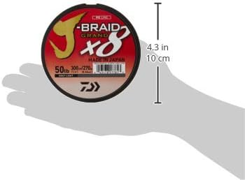 Daiwa J-Braid Grand 8 x 300 YDS Füllspule 274 m (300 Yards), 22,8 kg Graues Licht, 274 m (300 Yards)