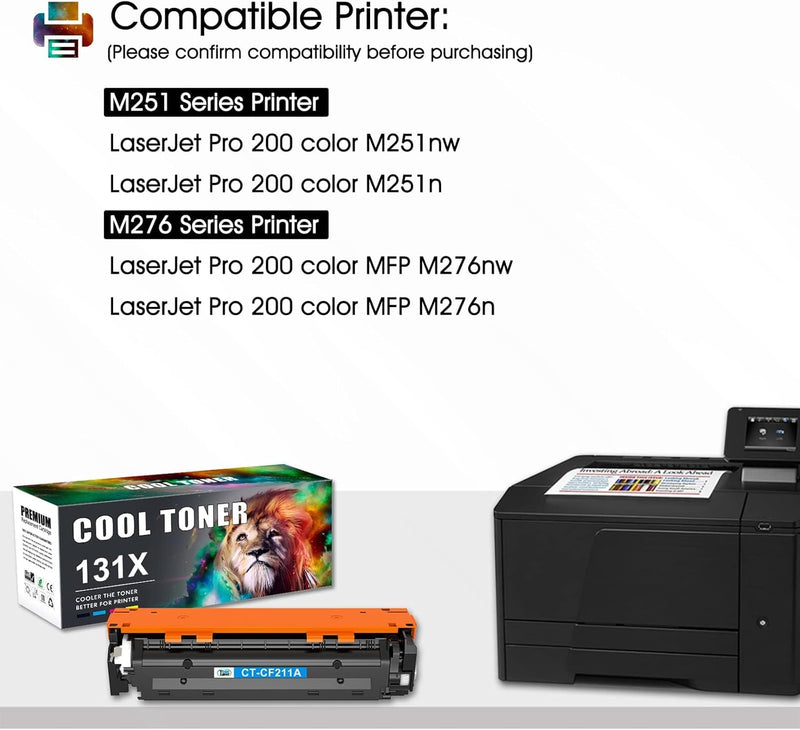 Cool Toner Kompatibel Tonerkartusche als Ersatz für HP 131A 131X CF210X CF210A CF211A CF212A CF213A