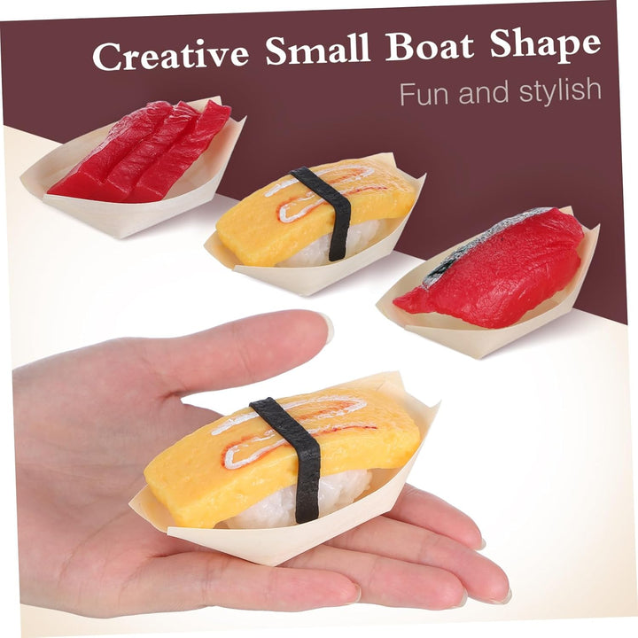 Homoyoyo 50 Stück Snack Schale in Bootsform für Restaurant Snackteller Snacktablett und Sashimi Serv