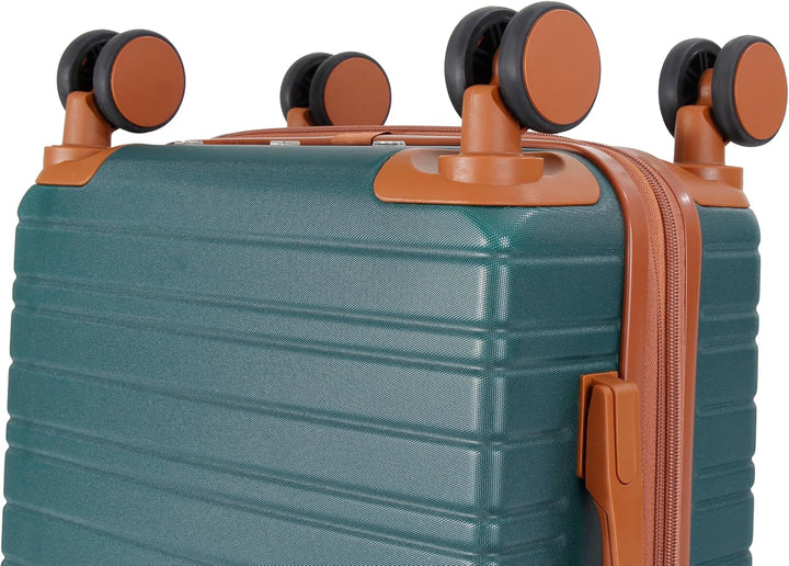 SESCO Reisekoffer Premium-Kofferset 3tlg. Koffer Trolleys Handgepäck Set, breiter Griff, TSA (grün/b