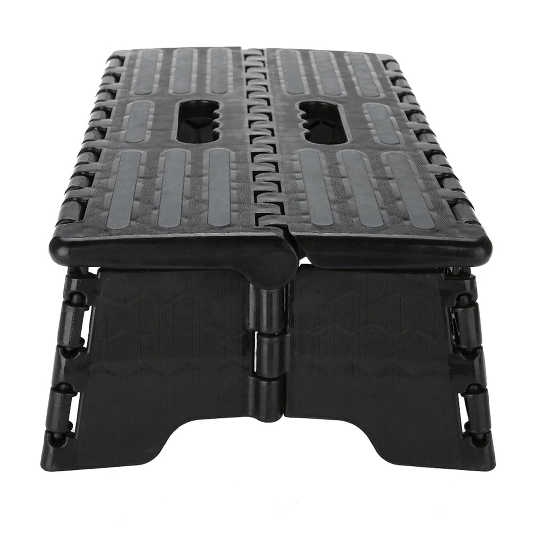 Klappbarer Tritthocker, Tragbar, rutschfest, Schwarzer Kunststoff, für Küche, Badezimmer, Auto, Reis