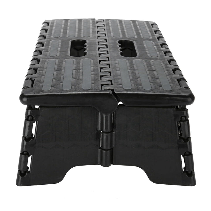 Klappbarer Tritthocker, Tragbar, rutschfest, Schwarzer Kunststoff, für Küche, Badezimmer, Auto, Reis