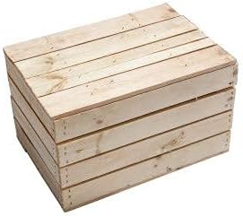 3er Set neue Holztruhe natur *klein* - helle unbehandelte Truhe - Obstkiste Holzkiste Wäschetruhe Sc