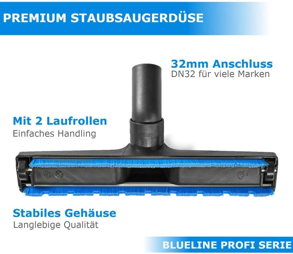 32mm Staubsauger Rohr Bodendüse Düse Hartboden Set Ersatzteil kompatibel mit für Thomas 787210 Clean