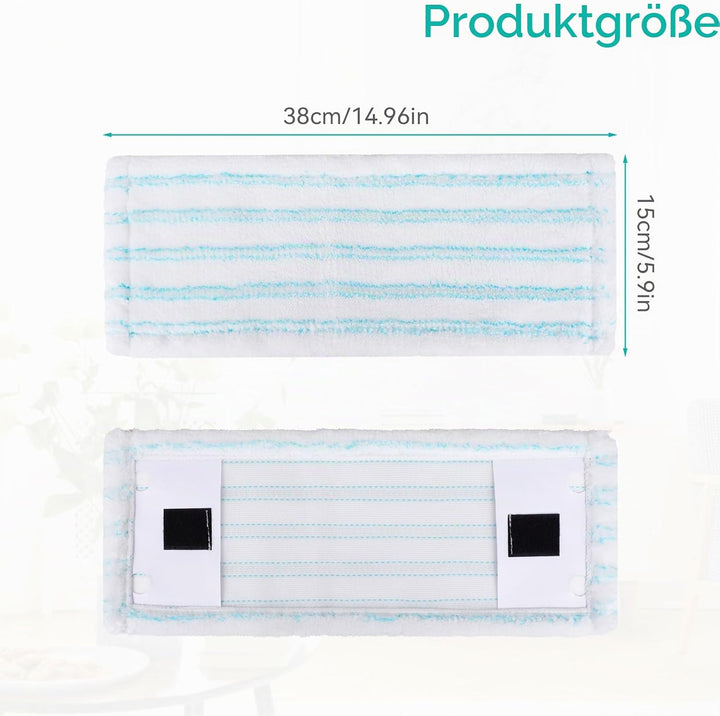 Sgizoku 5 Wischbezug kompatibel mit Leifheit Clean Twist M Ergo Micro Duo Bodenwischer, Mikrofaser E