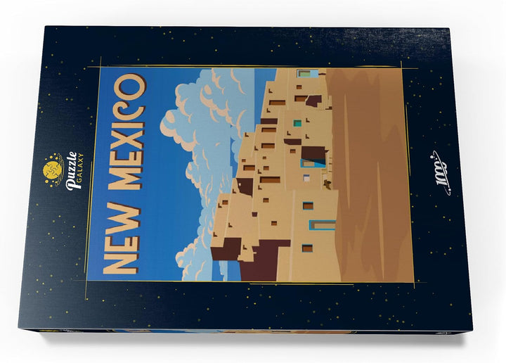 New Mexico, USA, Art Deco Style Vintage Poster, Illustration - Premium 1000 Teile Puzzle - MyPuzzle