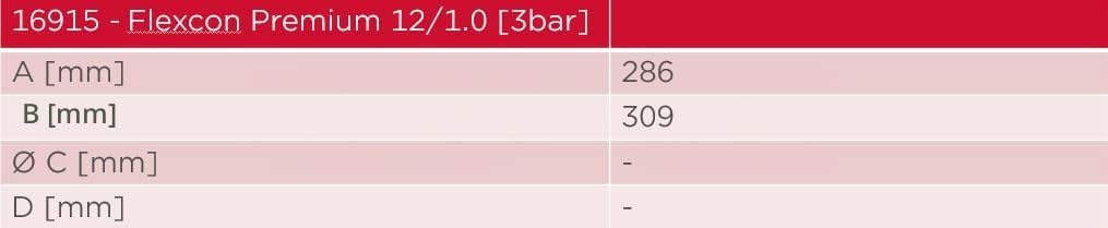 Flamco Flexcon Premium 12L 1/3bar Ausdehnungsgefäss -16915 12L / 1 [3 bar] Rot, 12L / 1 [3 bar] Rot
