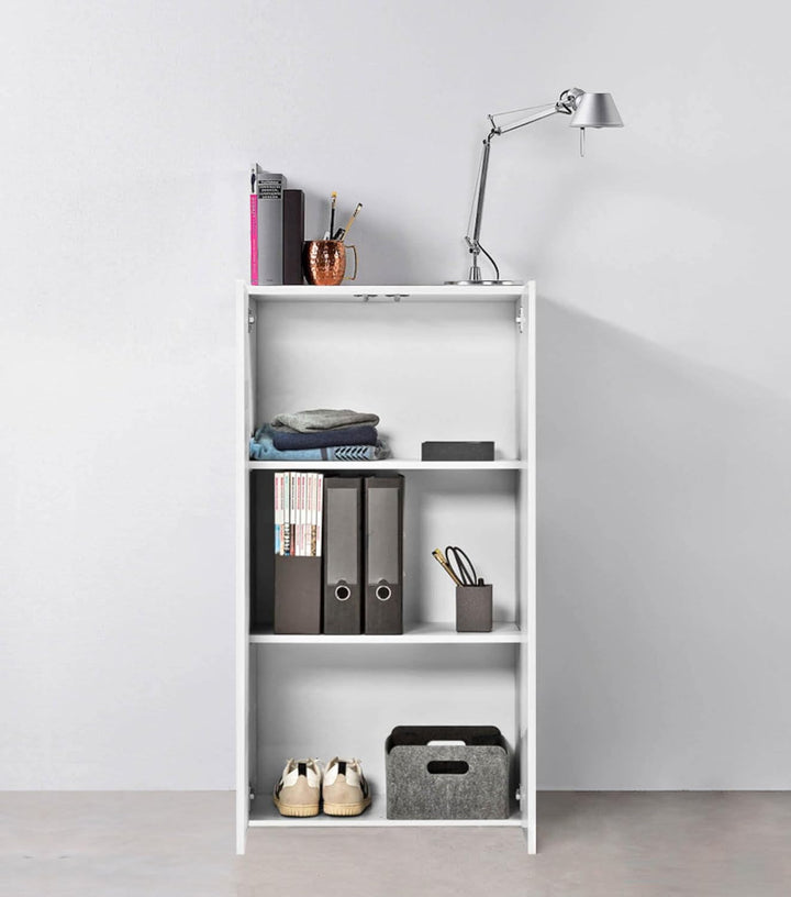 mokebo Mehrzweckschrank Büroschrank 'Der Schlanke' (60x110 cm) aus Holz schmaler Aktenschrank oder H