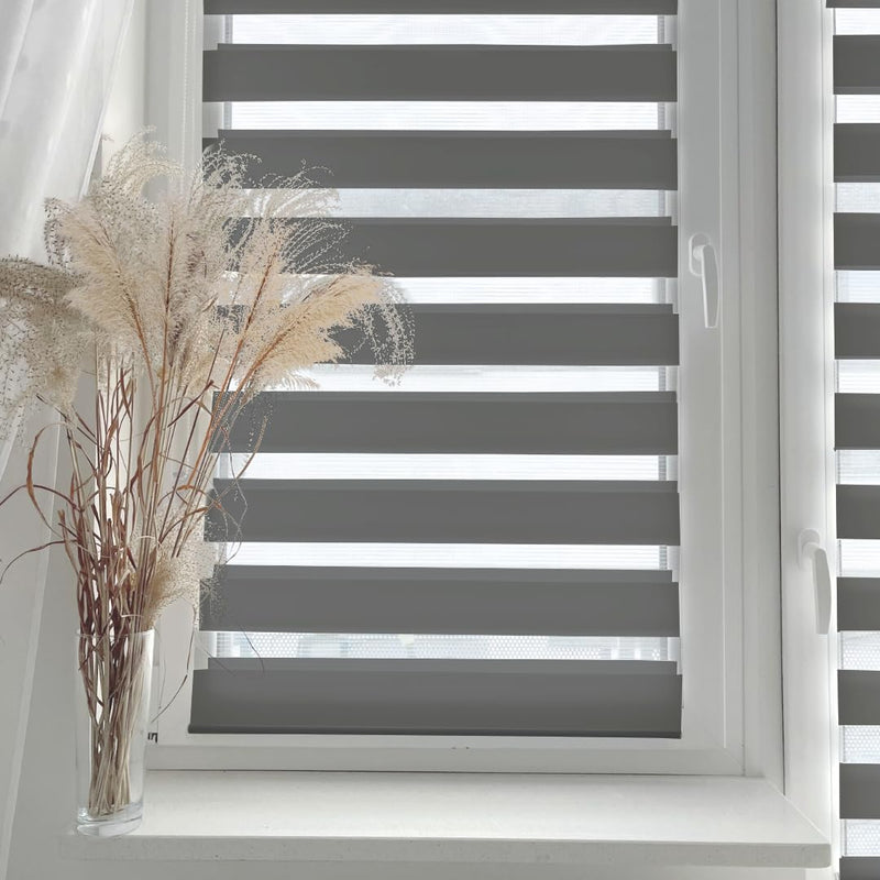 Home-Vision® DuoRollo Klemmfix, Doppelrollo ohne Bohren mit Klämmträgern, Rollos für Fenster und Tür