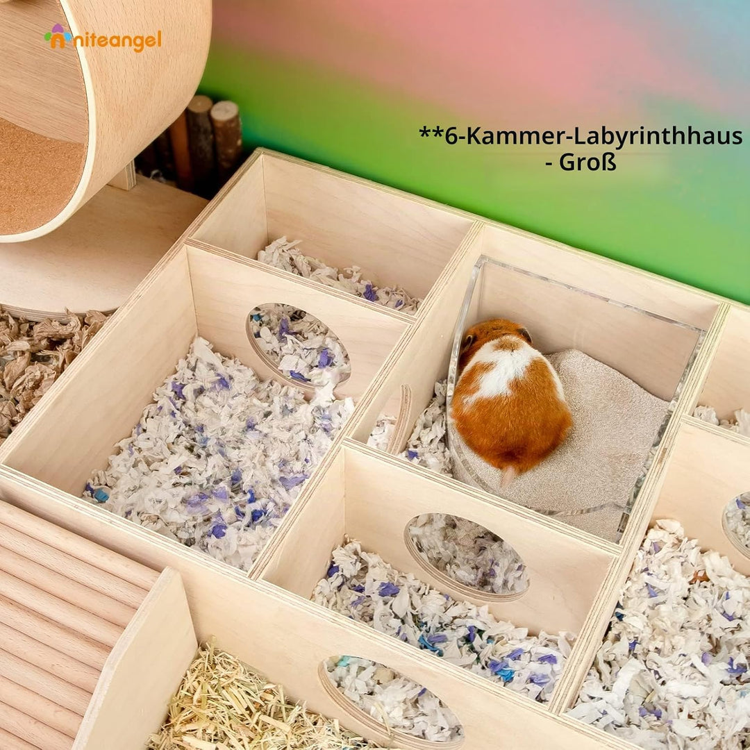 Niteangel Kleintiersandbad-Box - Acryl-Kleintier-Sandbad-Dusche &amp; Sandgruben-Behälter für Hamster, M