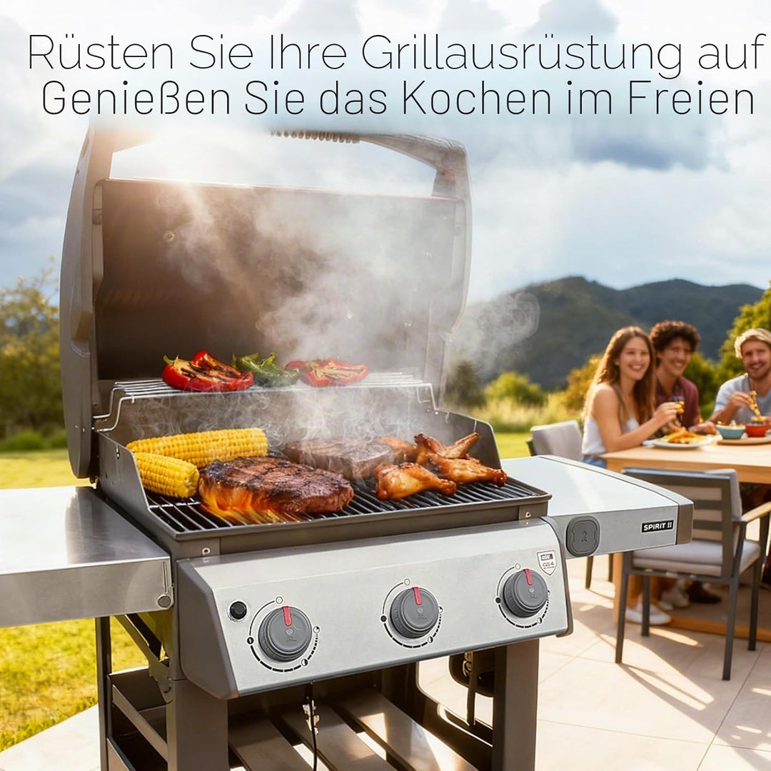 QuliMetal Edelstahl-Warmhalterost für Weber Spirit 300, Grill-Ersatzteil für Weber Spirit II 300 Ser