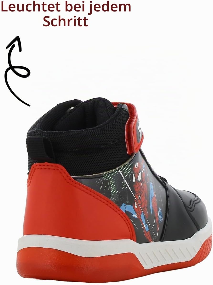 Leomil Paw Patrol Blinkschuhe Schuhe Jungen, Ideal for Schule und Freizeit Schwarz Rot 005 32 EU, Sc