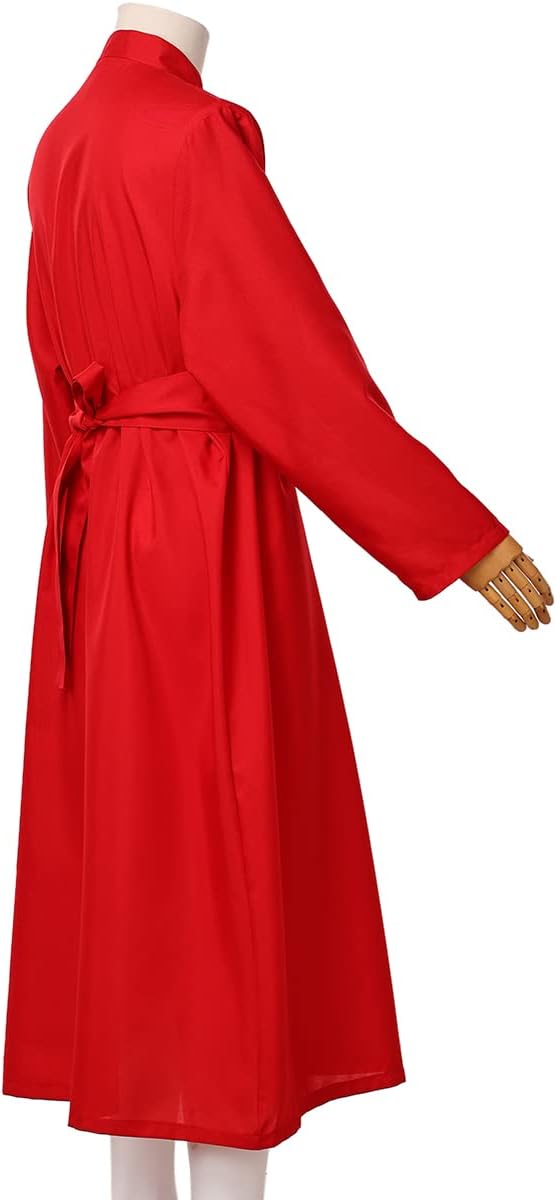 COSDREAMER Clergy Cassock Robe Preacher Cassock Herren Lob Anbetung Robe, rot, M Rot M, Rot M
