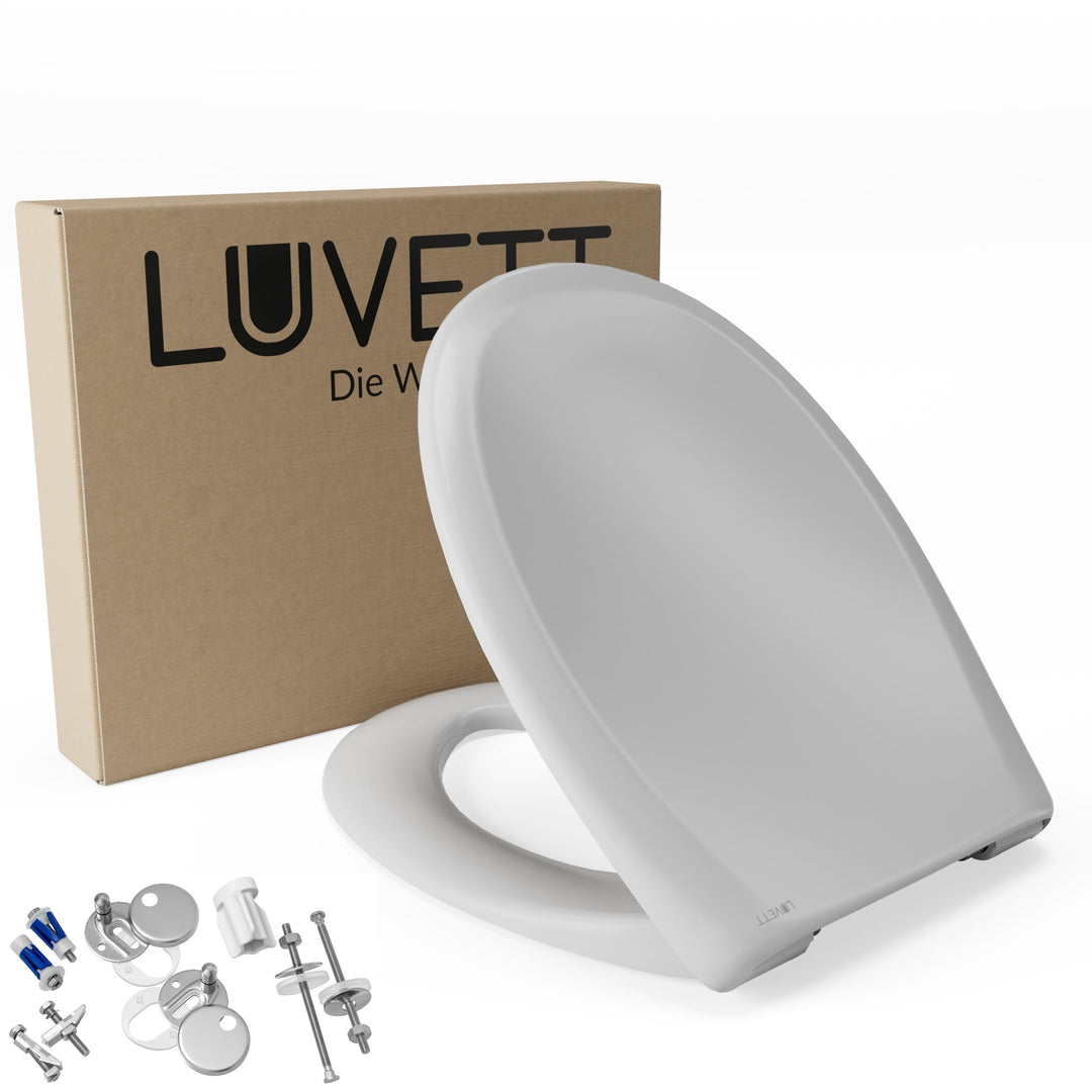 LUVETT® Toilettendeckel mit Absenkautomatik C770 oval, WC-Sitz mit 3 Befestigungsvarianten zur Wahl,