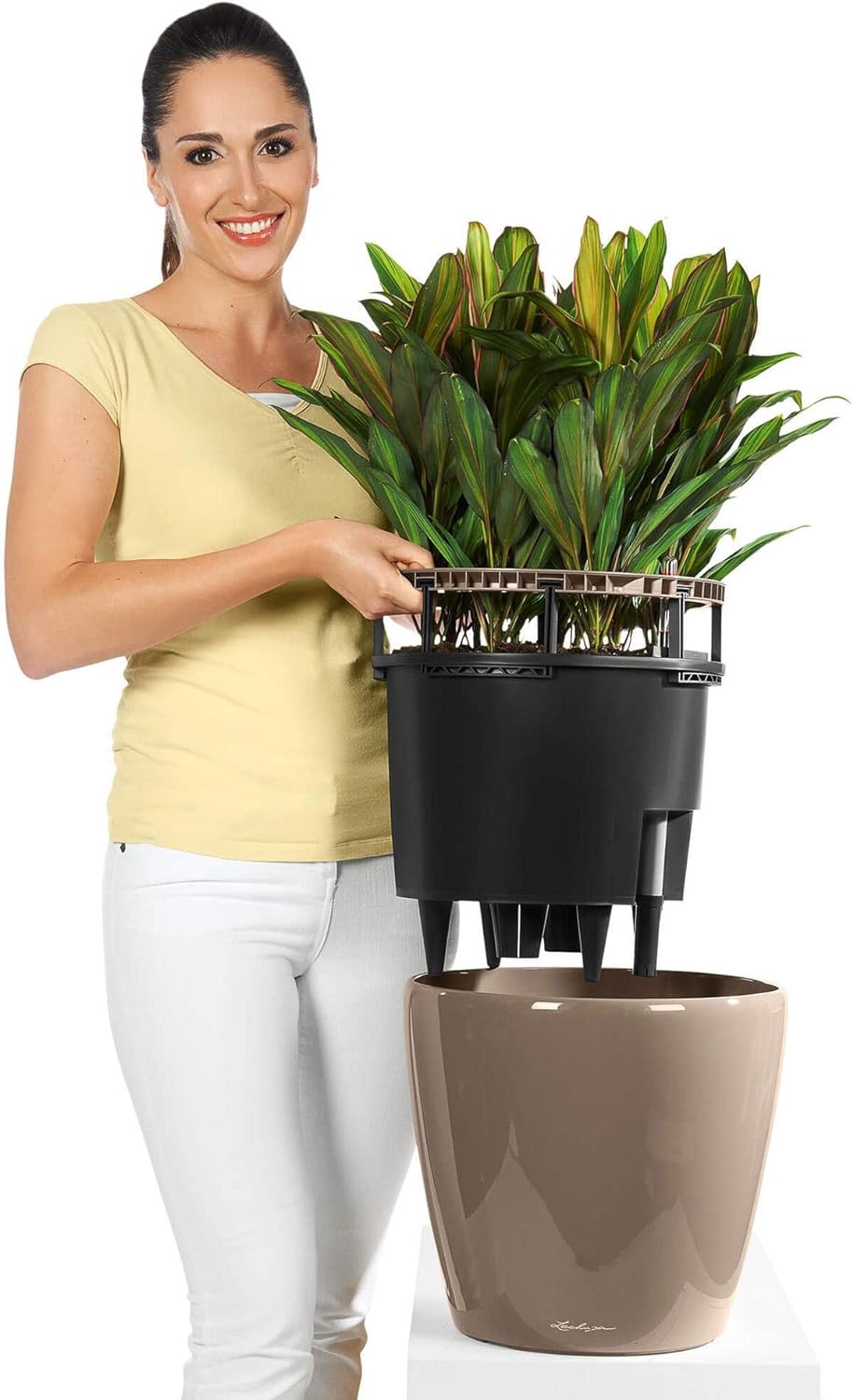 LECHUZA CLASSICO Premium LS 50 anthrazit metallic 16103 49.5x49.5x46.5 cm Anthrazit Metallic Einzel,