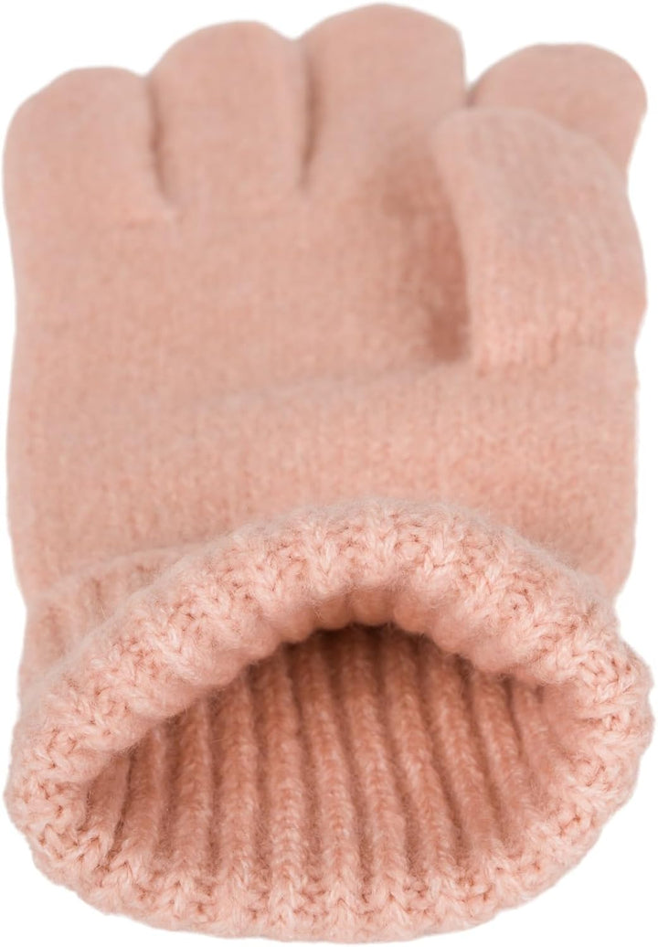 styleBREAKER Damen Strickhandschuhe mit Zopfstrickmuster, warme Winter Fingerhandschuhe, vielseitige