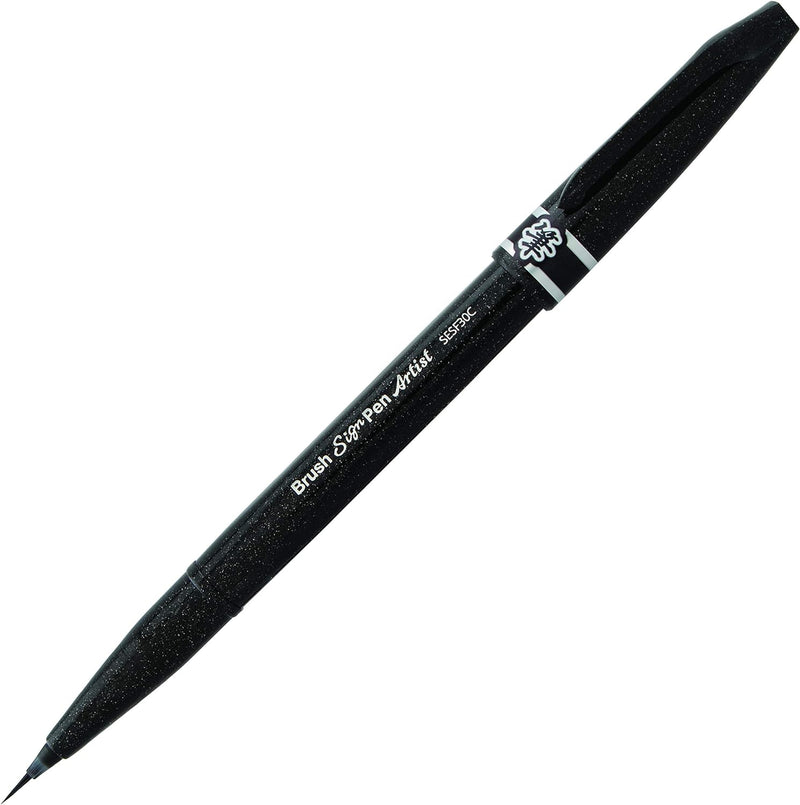 Pentel SESF30C-AX Extra feine Pinsel-Spitze, 12 Stück schwarz 12 Schwarz, 12 Schwarz