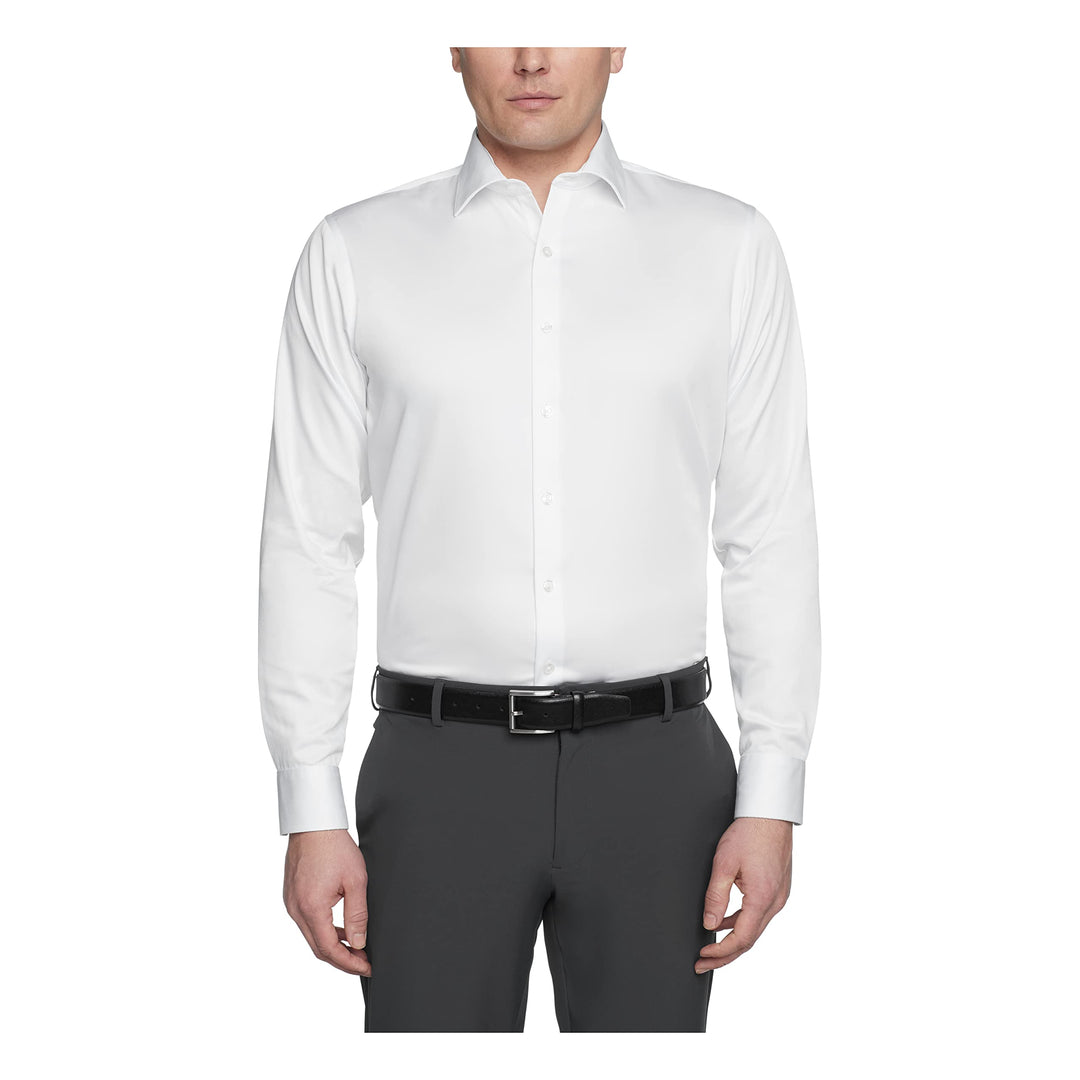 Kenneth Cole Herren Dress Shirt Regular Fit Stretch Collar Non Iron Solid Smokinghemd 15 Neck / 32-3