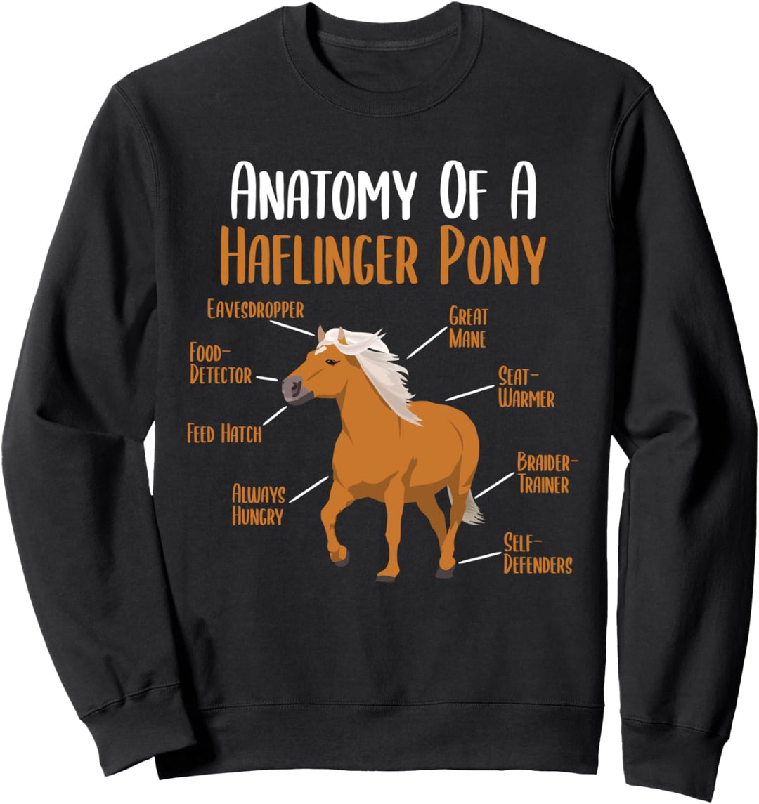Anatomy of a Haflinger Pony - Haflinger Pferd Sweatshirt