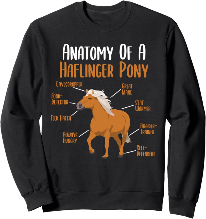 Anatomy of a Haflinger Pony - Haflinger Pferd Sweatshirt
