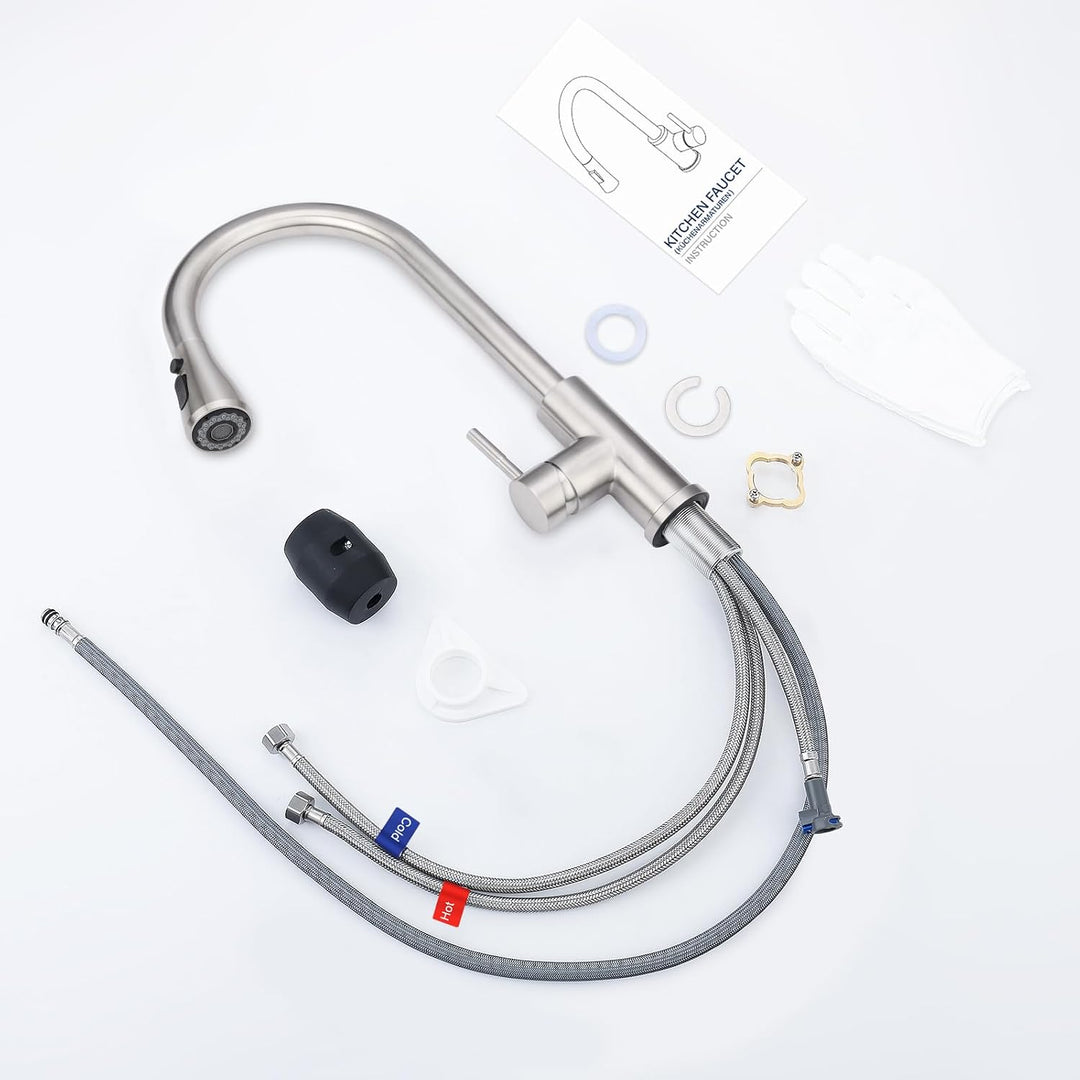 BONADE Wasserhahn Küche, Hochdruck Küchenarmatur mit Herausziehbarer Brause Ausziehbar Armatur, Misc