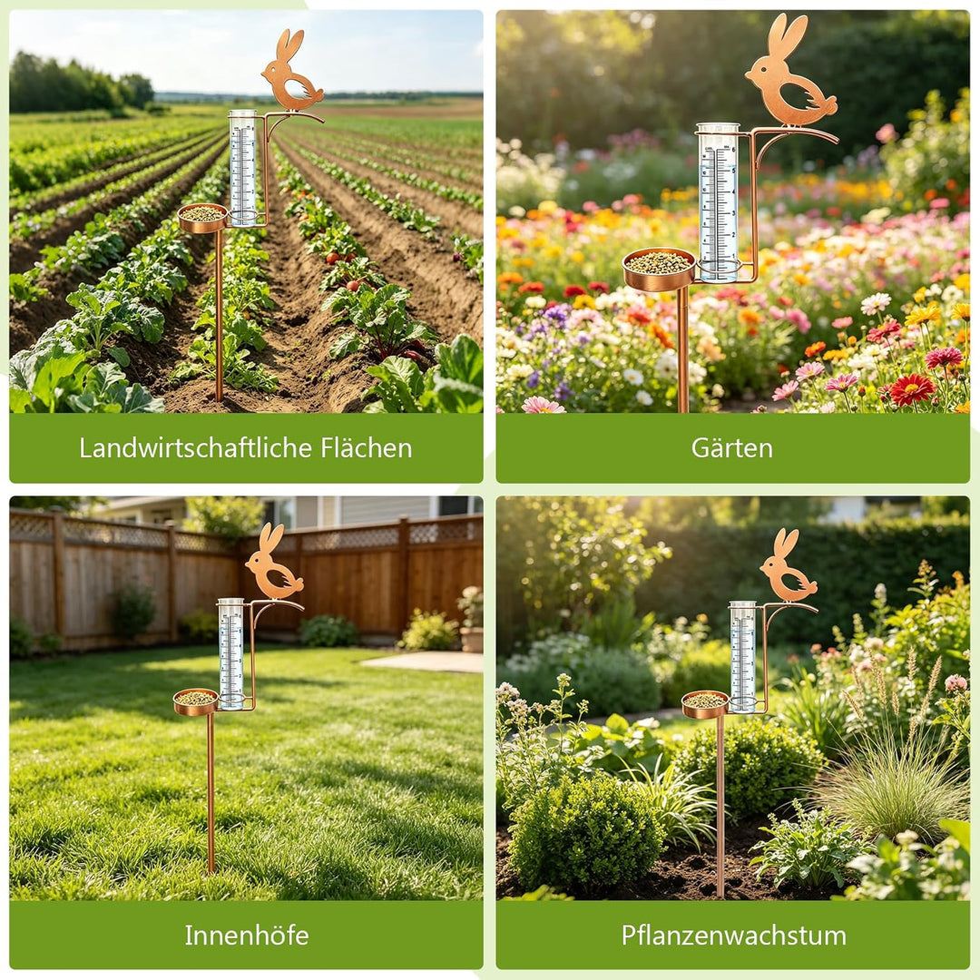 Regenmesser Frostsicher Regenmesser Garten Regenwassermesser mit Erdspiess | Gartendeko Niederschlag