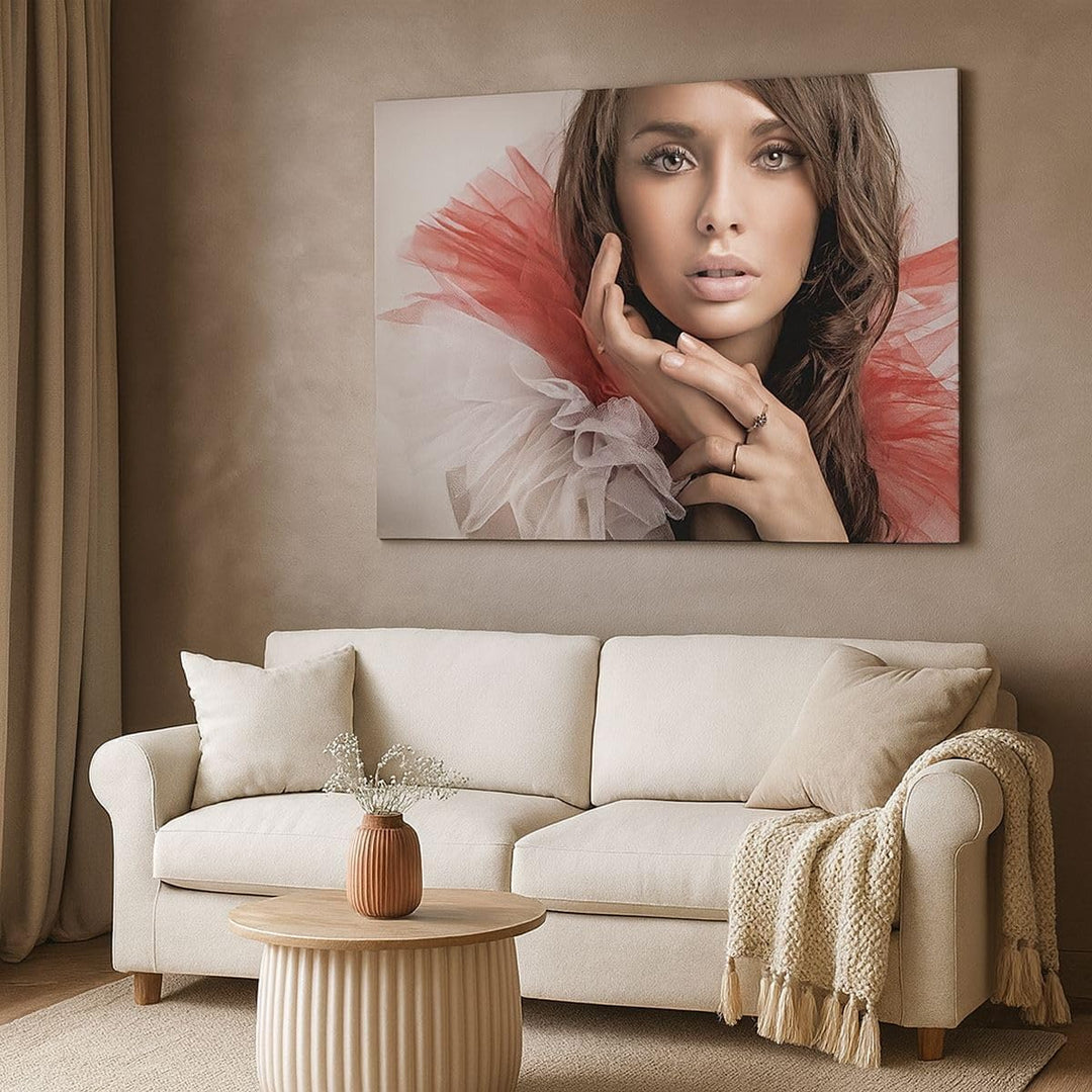 Bilder auf Leinwand 100x70cm Leinwandbild Schönheit kleid mode modell Gross Wanddeko Bild Schlafzimm