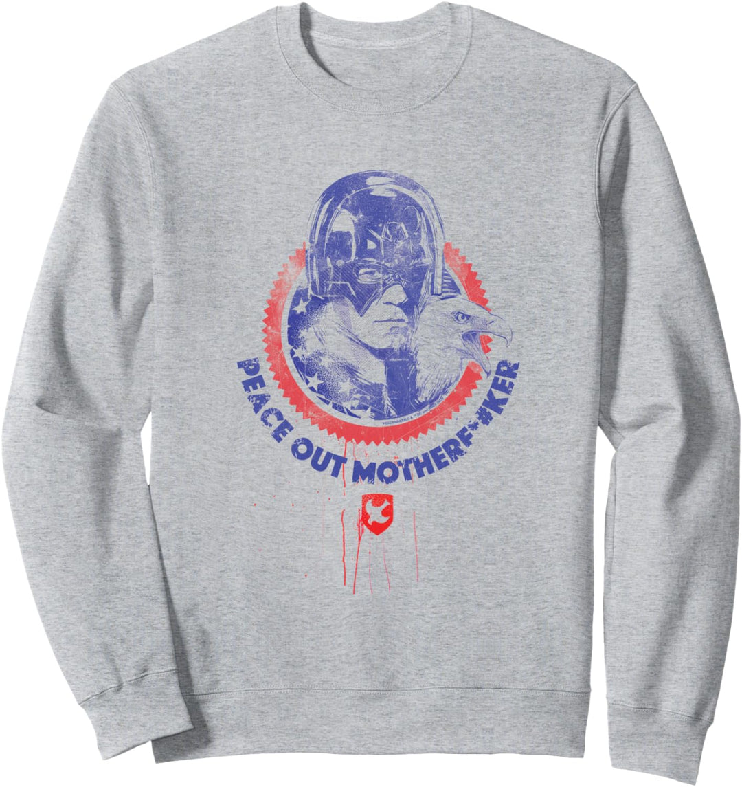 Peacemaker Peace Out Stamp Sweatshirt