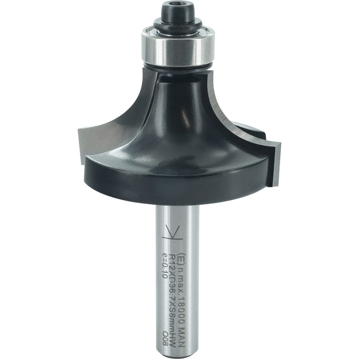 ENT 14298 Abrundfräser HW, Schaft (S) 8 mm, Durchmesser (D) 36,7 mm, NL 19 mm, R 12 mm, SL 32 mm, mi