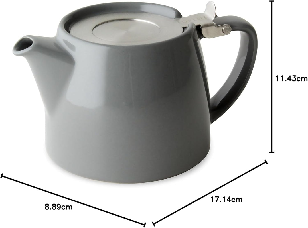 ESPRESSO WAREHOUSE 309-GRY Teekanne, Porcelain, Gray, Gray