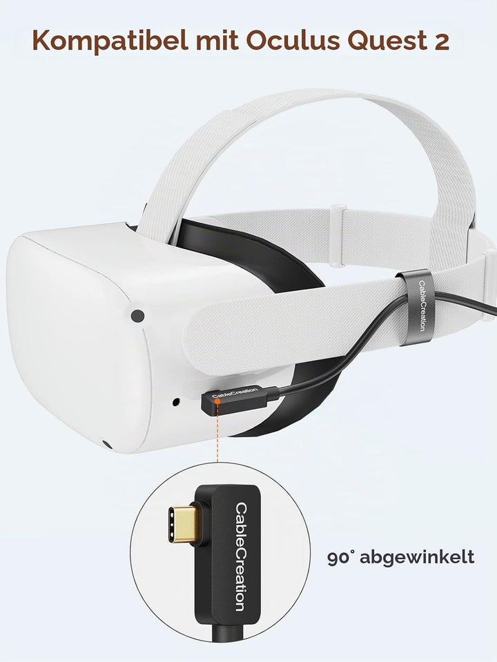CableCreation [Aktualisierte Version] USB C Fiber Optic Link Kabel 5M, USB 3.2 Gen2 USB C zu C 10 Gb