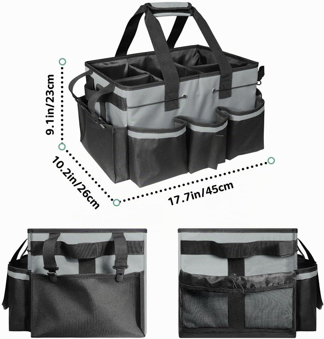 Boczif Reinigungs-Caddy-Tasche, tragbar, mit Griff, Schultergurten und Abnehmbarer Trennwand, Werkze