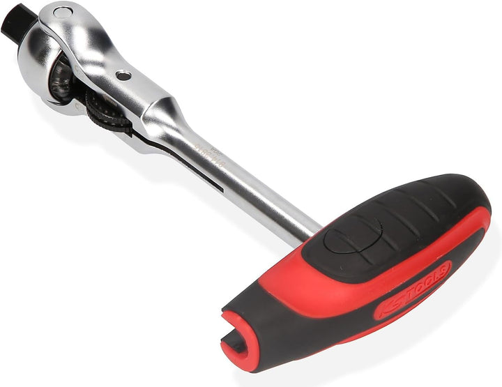 KS Tools 914.1405 1/4" MODIFIX Mini-T-Griff-Schwenkkopf-Knarre, 72 Zahn