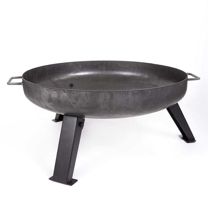 Köhko Feuerschale -Ø 55 cm Feuerschale aus Stahl mit Wasserzulauflöcher, Griffen und klappbare und a
