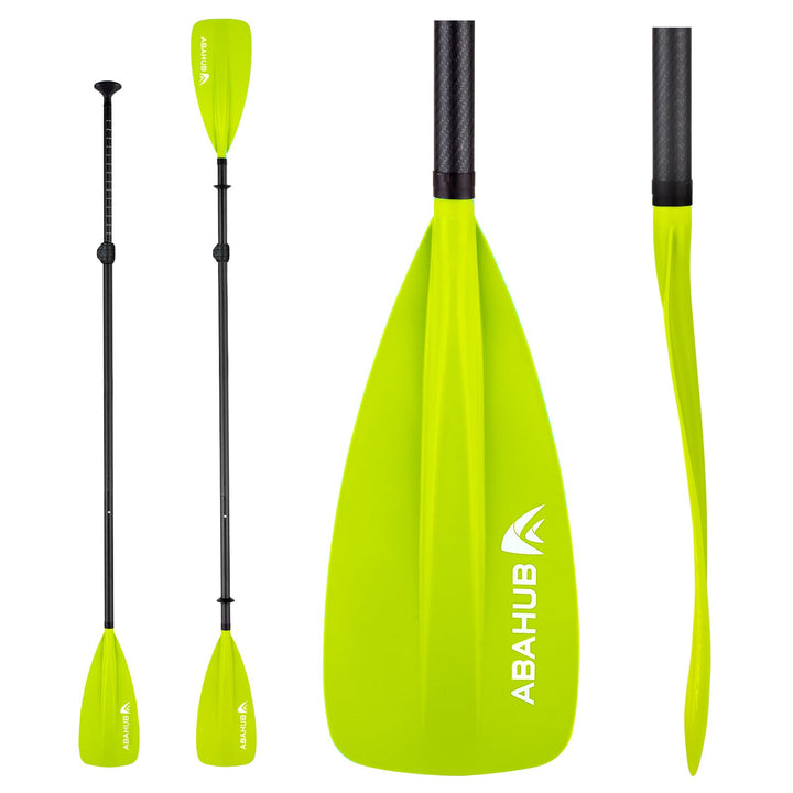 Abahub 4 teilig Carbon SUP Kajak Paddel, 2 in 1 verstellbare Stand up Paddleboard Paddel, leichte Ca