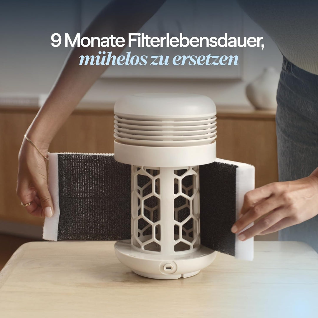 BLUEAIR Mini Restful Luftreiniger fürs Schlafzimmer, mit HEPASilent™ Filter, Sonnenaufgangs-Wecklich