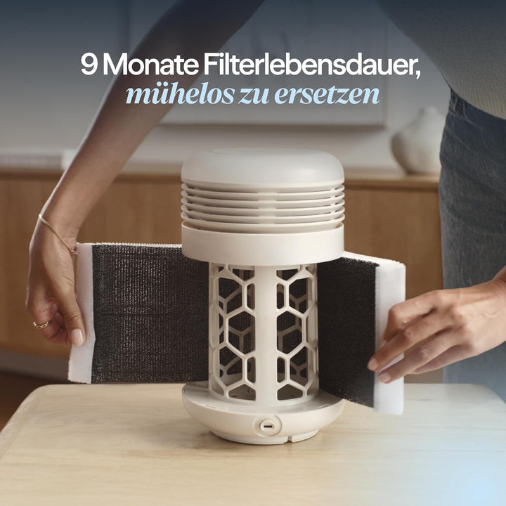 BLUEAIR Mini Restful Luftreiniger fürs Schlafzimmer, mit HEPASilent™ Filter, Sonnenaufgangs-Wecklich