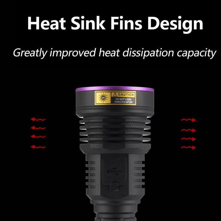 Alonefire SV43 36W 365nm UV Taschenlampe USB Aufladbar Ultraviolett Schwarzlicht Haustierurin Detekt